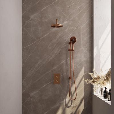 Copper Carving thermostatische inbouw regendouche SET 21