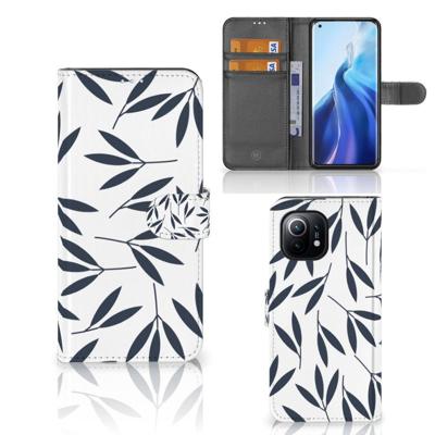 Xiaomi Mi 11 Hoesje Leaves Blue Xiaomi Mi 11 Hoesje Leaves Blue