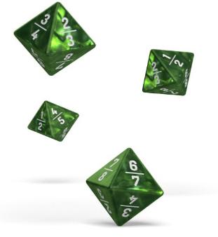 Oakie Doakie Dice D8 Dice 18 mm Goyf Marble - Green (4)