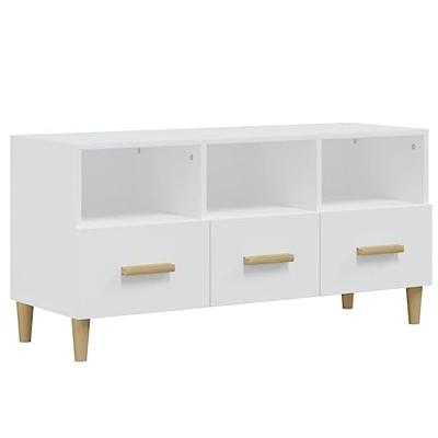 Tv-meubel 102x36x50 cm bewerkt hout wit