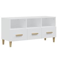 Tv-meubel 102x36x50 cm bewerkt hout wit - thumbnail