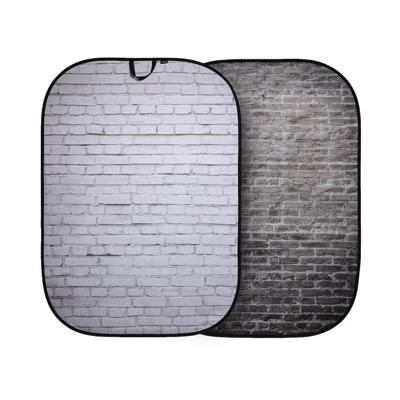 Manfrotto Urban opvouwbare achtergrond 1,5x2,1m geschilderd wit/industrieel grijze baksteen