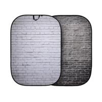 Manfrotto Urban opvouwbare achtergrond 1,5x2,1m geschilderd wit/industrieel grijze baksteen - thumbnail