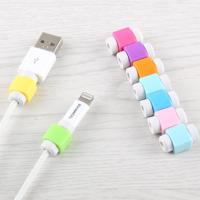 Hoofdtelefoon draad Data kabel bescherming Cover Winder snoer Wrap organisator willekeurige kleur levering - thumbnail