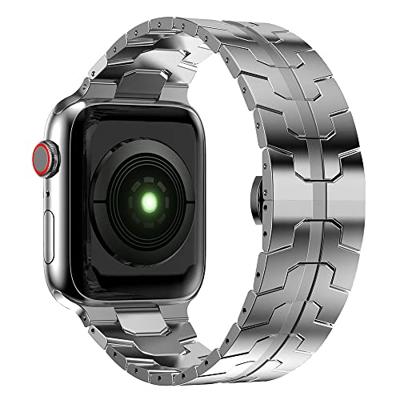 Stalen schakelband - Zilver - Geschikt voor Apple watch 44mm / 45mm / 46mm / 49mm