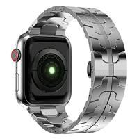 Stalen schakelband - Zilver - Geschikt voor Apple watch 38mm / 40mm / 41mm / 42mm - thumbnail