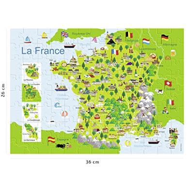 RAVENSBURGER Puzzle 100 p - Kaart van Frankrijk