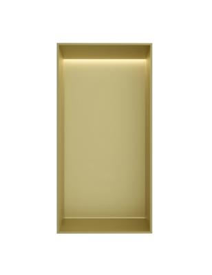 Hotbath &MORE Inbouwnis 30x15x10cm frameless + LED Geborsteld Messing PVD