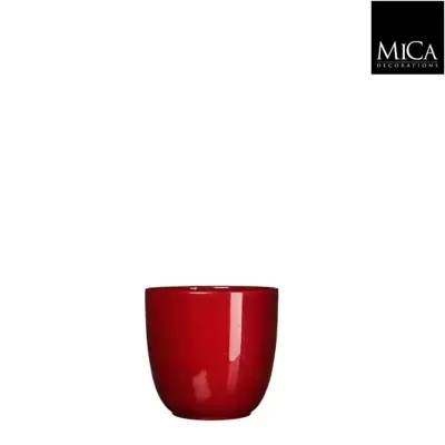 Mica Decorations tusca pot donkerrood 9x10cm Mica Decorations tusca pot donkerrood 9x10cm