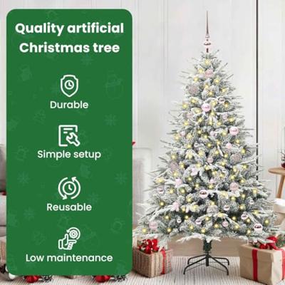 VidaXL Artificial pre-lit kerstboom met ballenset groen 150 cm