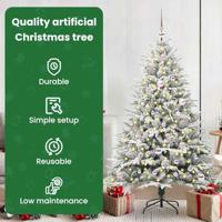 VidaXL Artificial pre-lit kerstboom met ballenset groen 150 cm - thumbnail