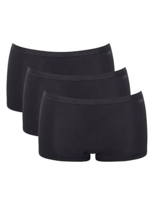 3-pack dames Go shorts - Daily biologisch katoenen boxershorts - Dames onderbroeken - M - Zwart | Dames slip - Onderbroek - Ondergoed - Onderbroek -