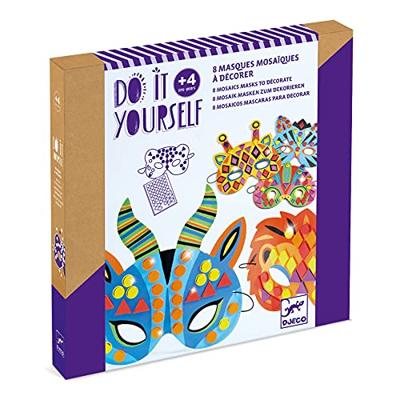 Creatieve set Jungle dieren 5 maskers DJECO meerkleurig Creatieve set Jungle dieren 5 maskers DJECO meerkleurig