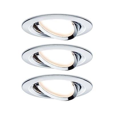Paulmann 93880 Coin Slim LED-inbouwlamp Set van 3 stuks LED LED vast ingebouwd 6 W Chroom