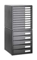 Rotho Timeless Bureau Ladenbak met 10 Dichte Lades 34.5x29x32 cm Antraciet - thumbnail
