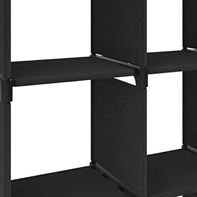 VidaXL Kast met 9 vakken 103x30x107,5 cm stof zwart