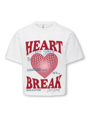 Kids ONLY winter top meisjes - wit - KogJasmine - box fit, korte mouw