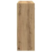 Dressoir 91x28x75 cm bewerkt hout artisanaal eikenkleur - thumbnail