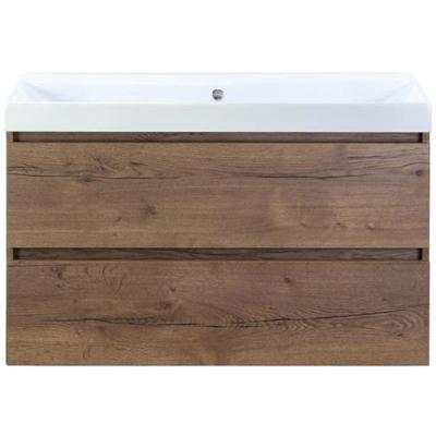 Maxx XL Badmeubelset 100 cm - Tabacco - Wastafel Just Zonder Kraangat