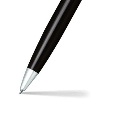 Sheaffer SF-E2931451 Balpen 300 Black Barrel Chrome Cap Chrome Plated