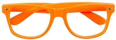 Neon Oranje Feestbril