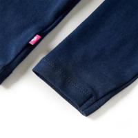 Kindershirt met lange mouwen dierenprint 116 marineblauw - thumbnail