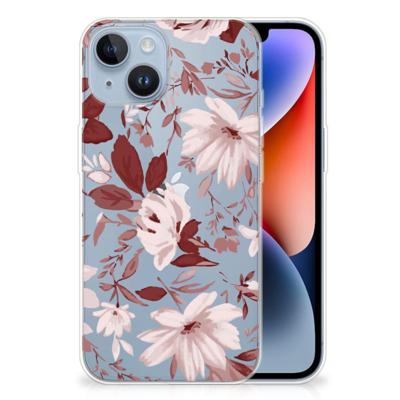 Smartphone hoesje Apple iPhone 14 Watercolor Flowers Smartphone hoesje Apple iPhone 14 Watercolor Flowers