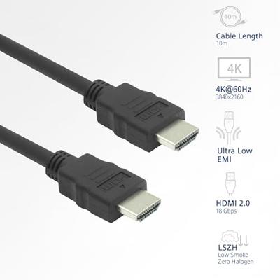 ACT 10 meter HDMI 4K LSZH Premium High Speed kabel v2.0 HDMI-A male - HDMI-A male