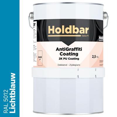 Holdbar Anti Graffiti Coating Lichtblauw (RAL 5012) 2,5 Kg