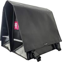 Clarijs fietstas dubbel l pvc 40l met uitsparing zwart - thumbnail