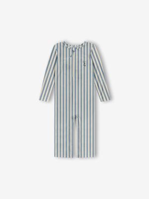 Gestreepte onesie Aster KONGES SLOJD blauw, gestreept