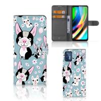 Motorola Moto G9 Plus | Telefoonhoesje | Met pasjeshouder | Hondjes - thumbnail