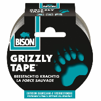 Bison Grizzly tape zilver rol 10mx5cm - thumbnail