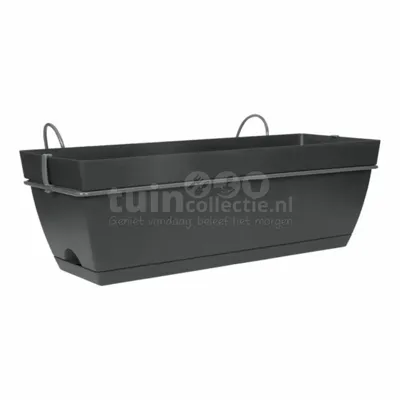 Easyday balkonbak smile curve set 50x18x27 cm zwart
