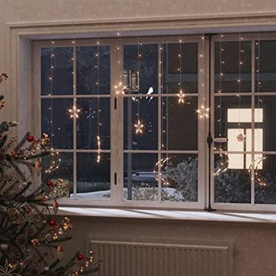 VidaXL Lichtslinger ster en maan afstandsbediening 138 led's warmwit