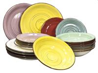 Studio Tavola Serviesset Rimini - 18-delig / 6 personen - 6 dinerborden, 6 diepe borden en 6 ontbijtborden - thumbnail