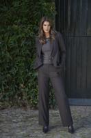 Elvira Casuals Trouser Madde E5 25-004 Broek 1033 Stripe Chocolate - thumbnail