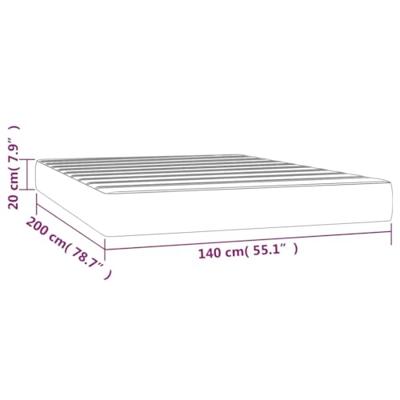 Pocketveringmatras 140x200x20 cm stof zwart Pocketveringmatras 140x200x20 cm stof zwart