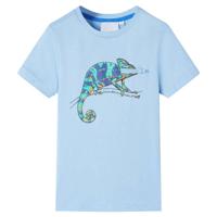 Kindershirt met korte mouwen 104 lichtblauw - thumbnail