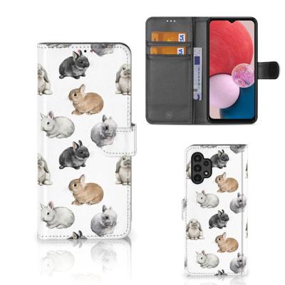 Telefoonhoesje | Met pasjeshouder | voor Samsung Galaxy A13 (4G) Konijntjes