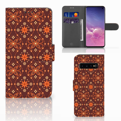 Samsung Galaxy S10 | Telefoon Hoesje | Batik Brown Samsung Galaxy S10 | Telefoon Hoesje | Batik Brown