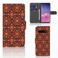 Samsung Galaxy S10 | Telefoon Hoesje | Batik Brown - thumbnail