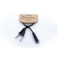 Cordial EY 0,3 GPP XLR Y-adapter [1x Jackplug female 6,3 mm (mono) - 2x Jackplug male 6,3 mm (mono)] - thumbnail