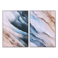 Schilderij Home ESPRIT Blauw Wit Modern 70 x 3,5 x 100 cm (2 Stuks) - thumbnail