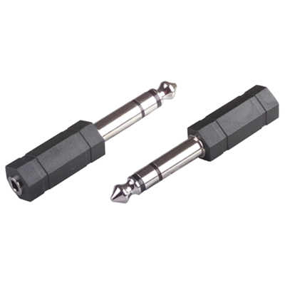 Bandridge 6.3mm Mannelijke Stereo - 3.5mm Vrouwelijke Stereo Hoofdtelefoon Adapter
