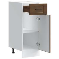 Onderkast "Porto" bewerkt hout bruin eikenkleur - thumbnail