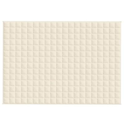 VidaXL Verzwaringsdeken 138x200 cm 10 kg stof lichtcrèmekleurig