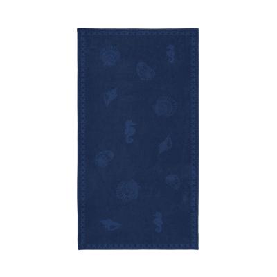 Seahorse Seahorse Strandlaken Shells Navy 100x200