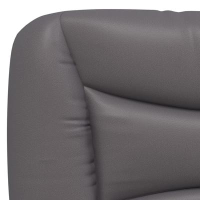 Bed met matras kunstleer grijs 120x200 cm - thumbnail
