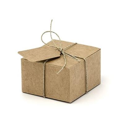 Vierkante Geschenkdoosjes Kraft (10st)